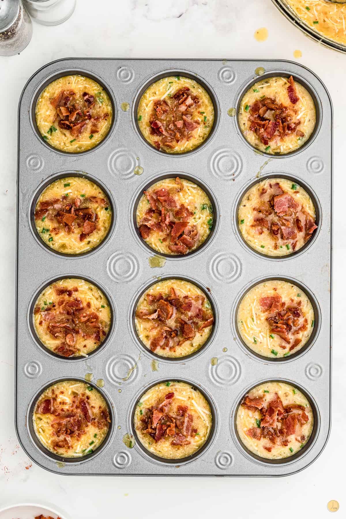 egg muffins in a pan