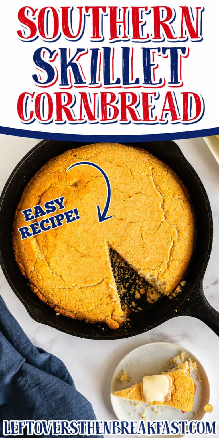 Cast Iron Skillet Cornbread (Crispy!)