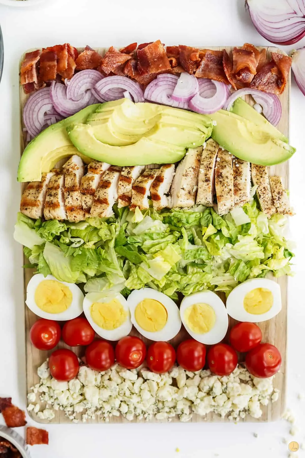 platter of salad ingredients