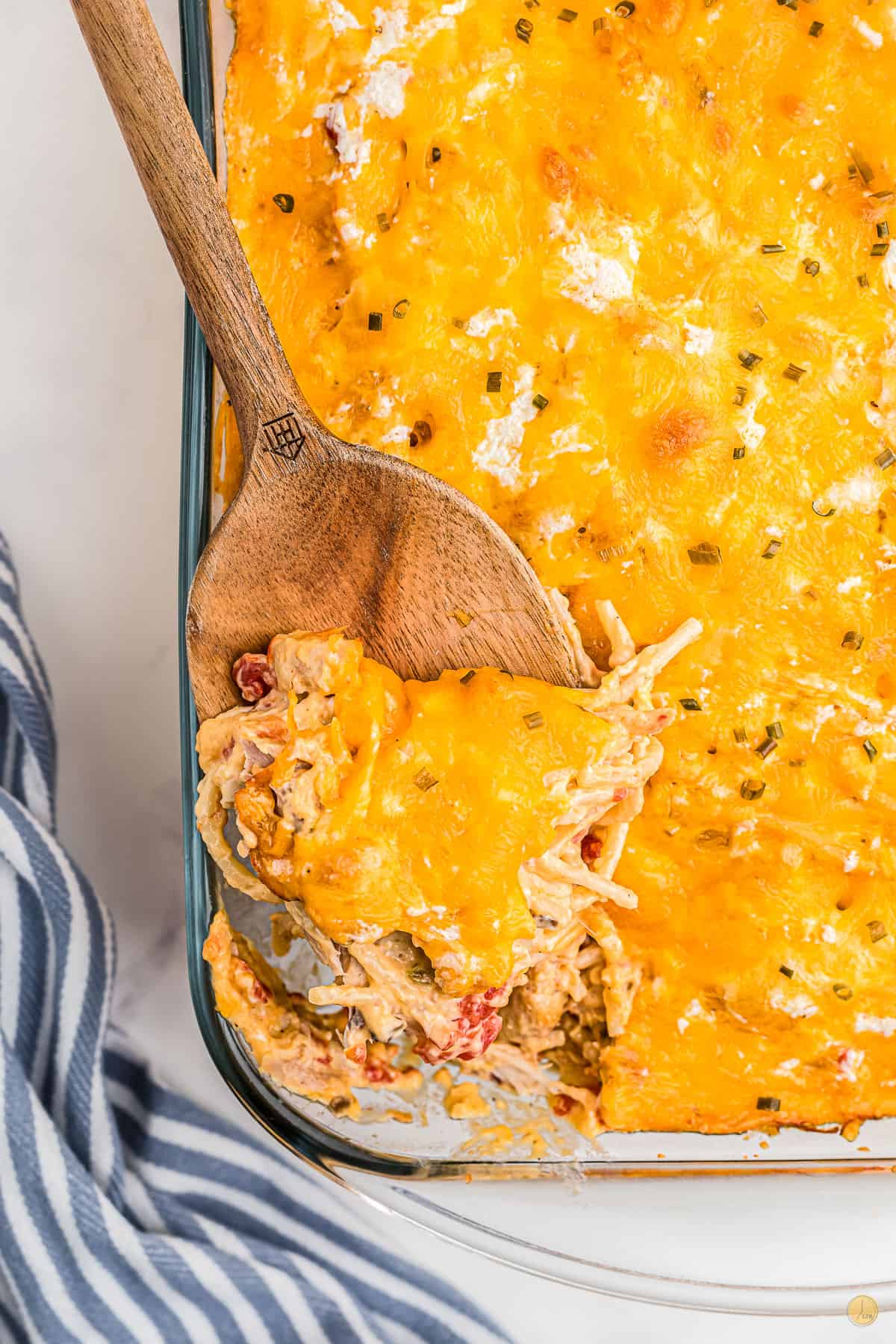 casserole dish with spoon