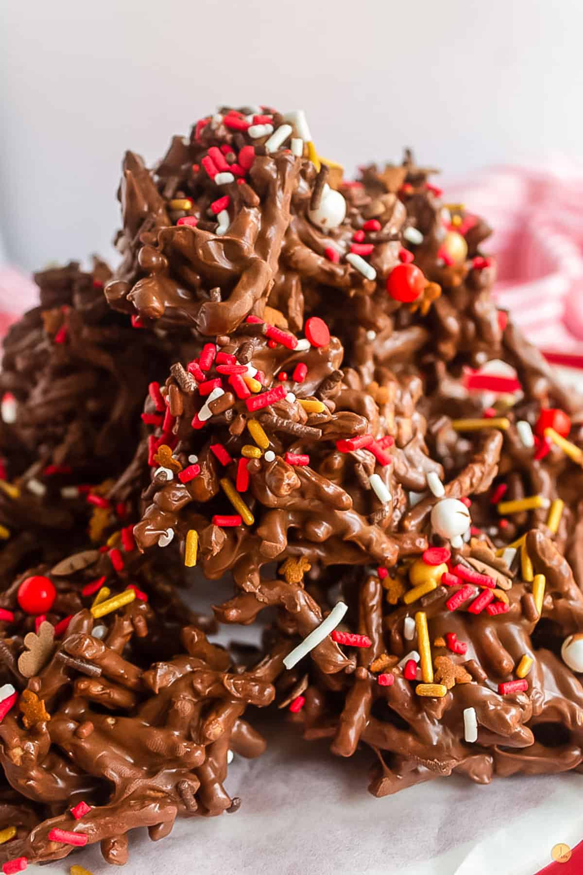 reindeer haystack cookies on a plate