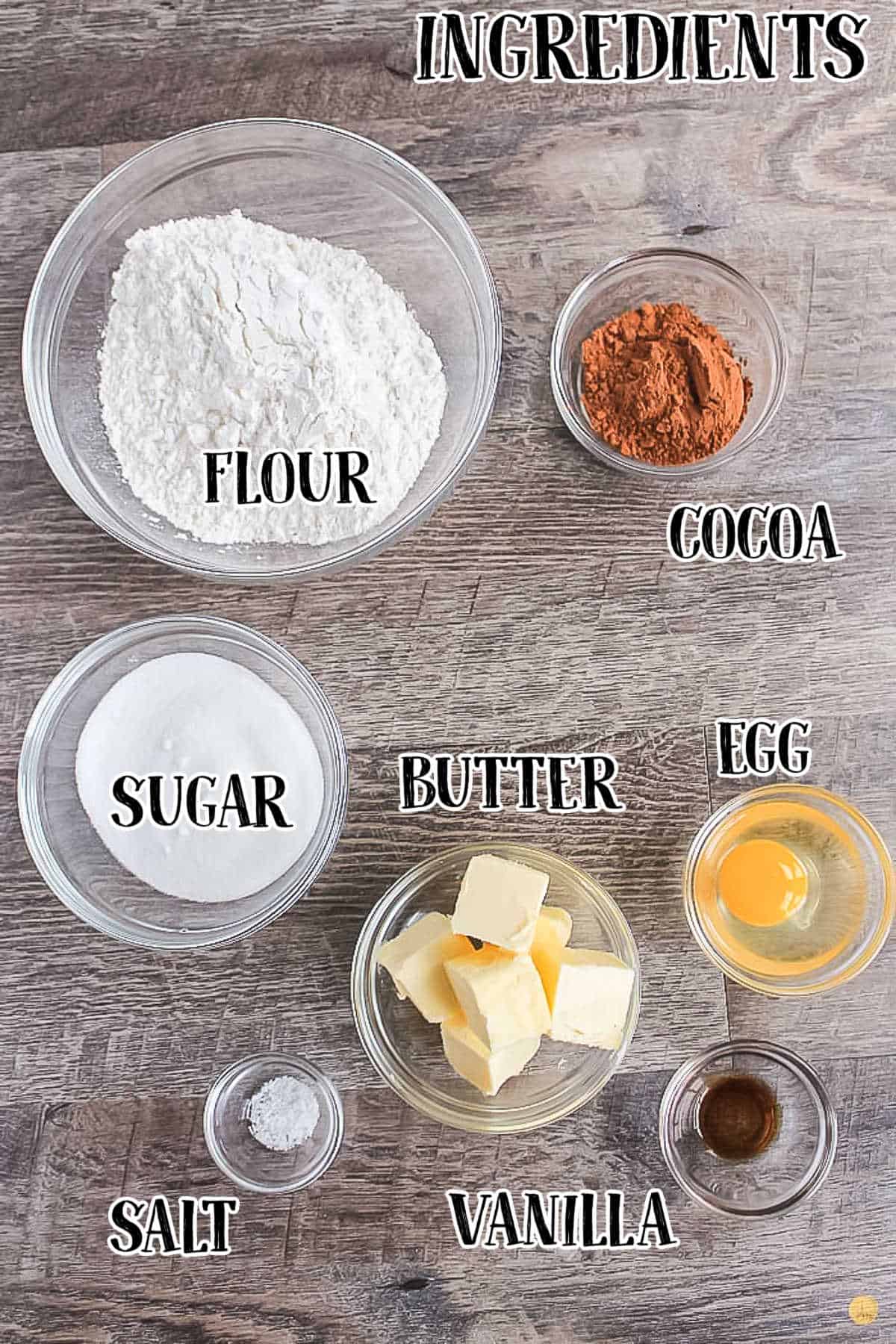 labeled picture of icebox cookie ingredients