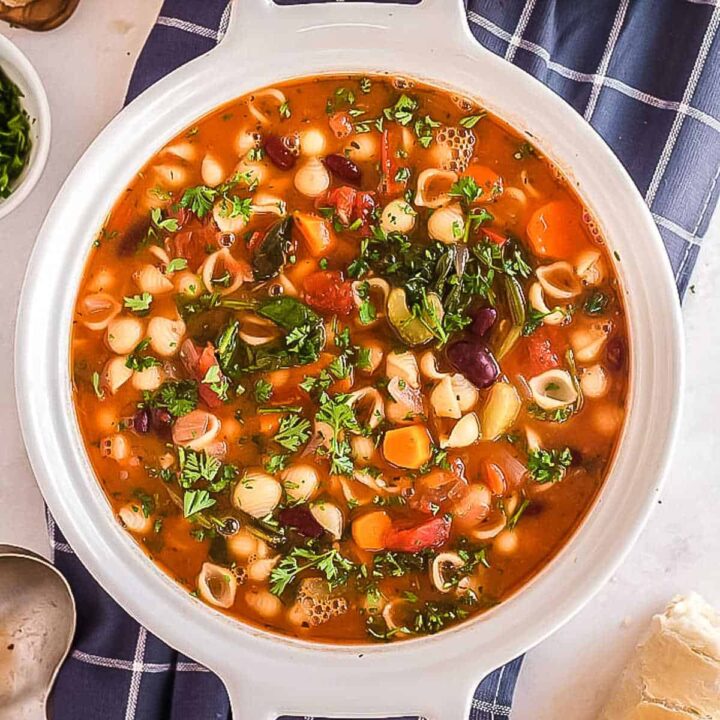 overhead picture of soup tureen