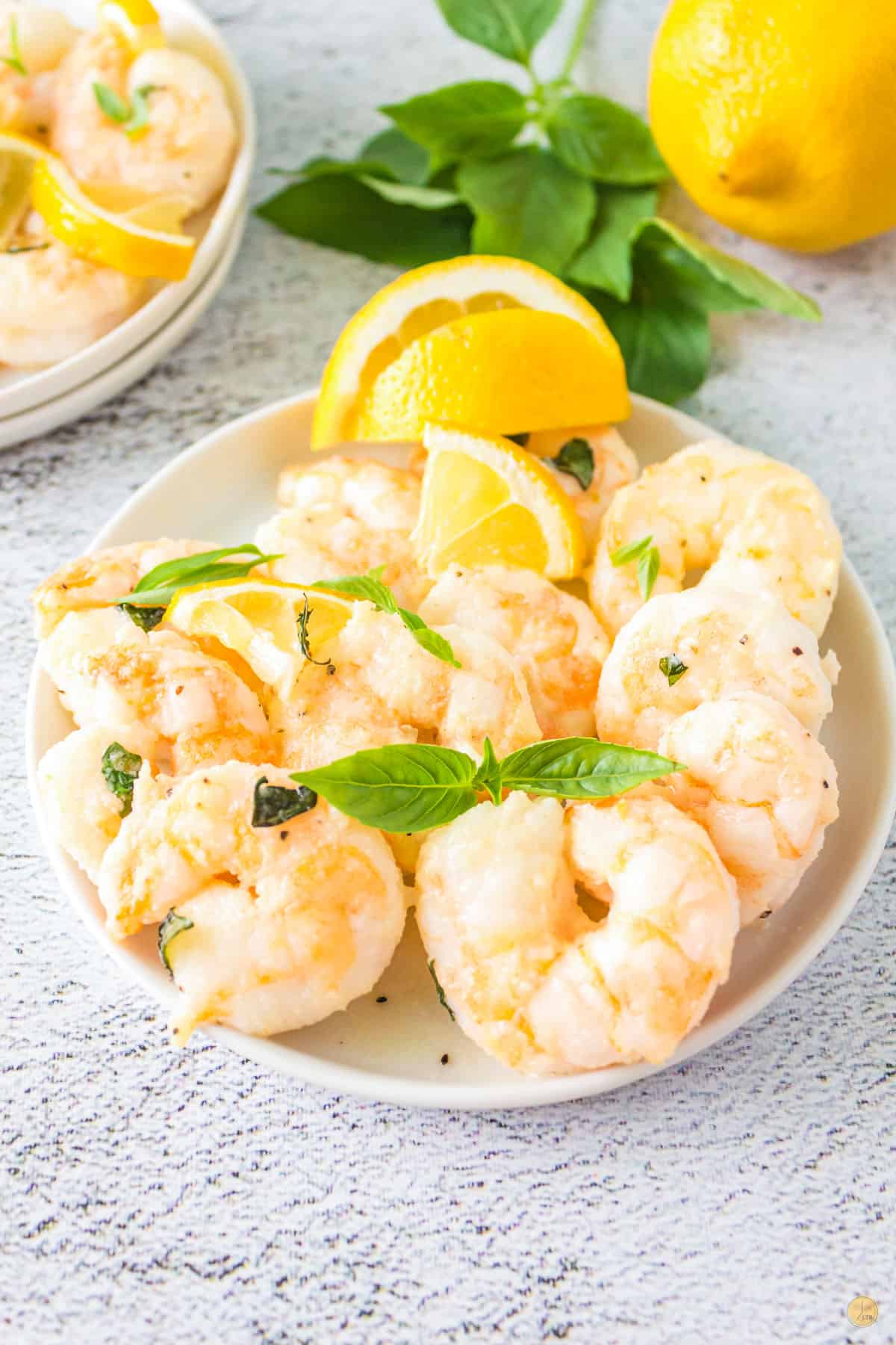 lemon pepper shrimp on a plate