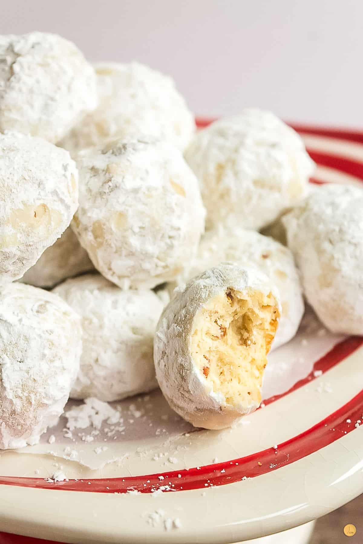 platter of white cookies