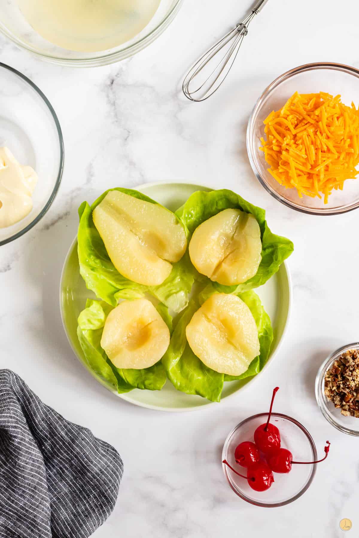 pears on a plate