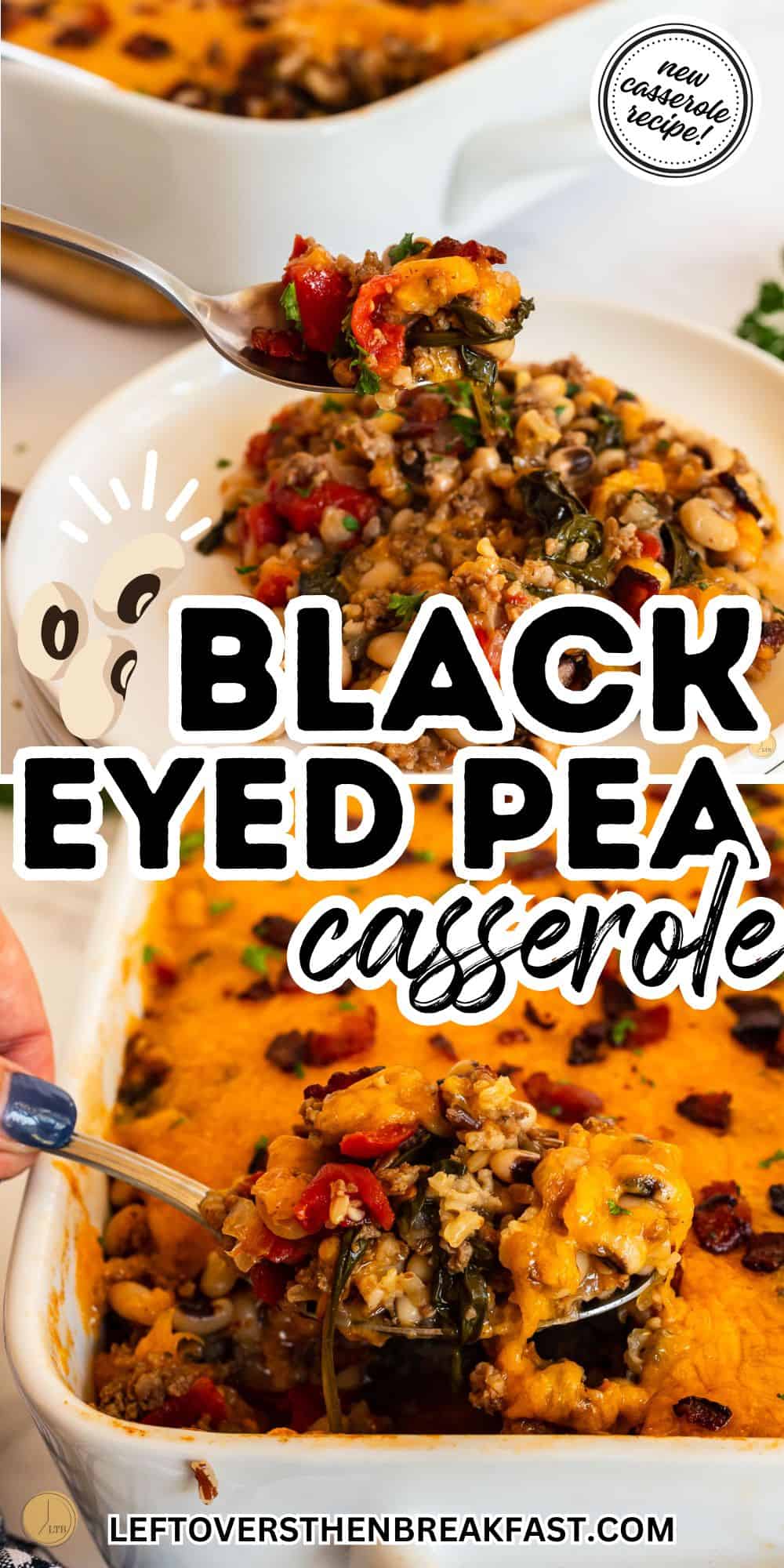 black eyed pea casserole pinterest pin image