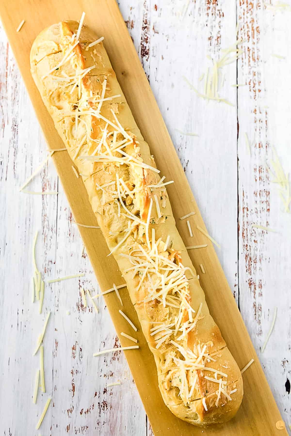cheese on a baguette