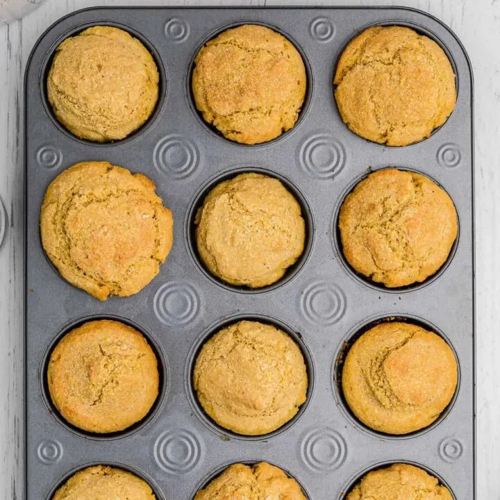 pan of cornbread muffins