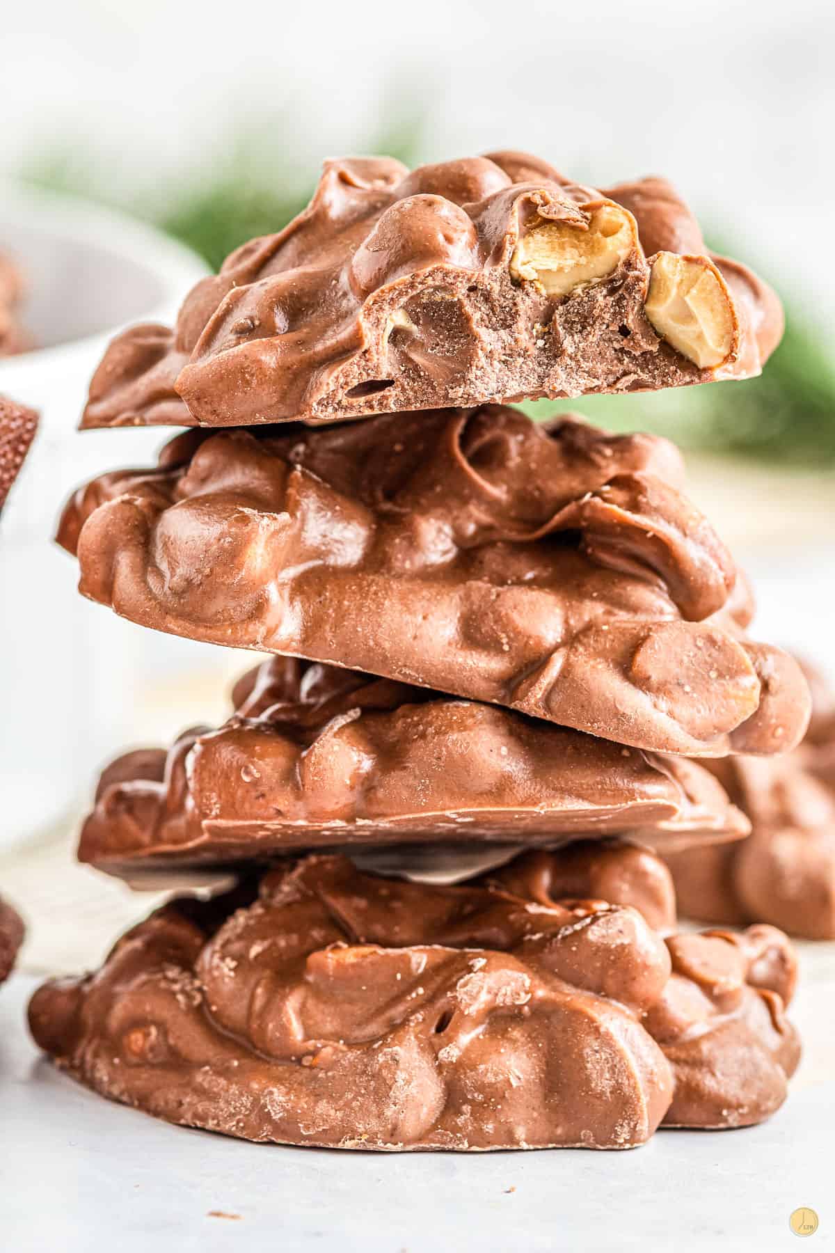 stack of crockpot candy clusters