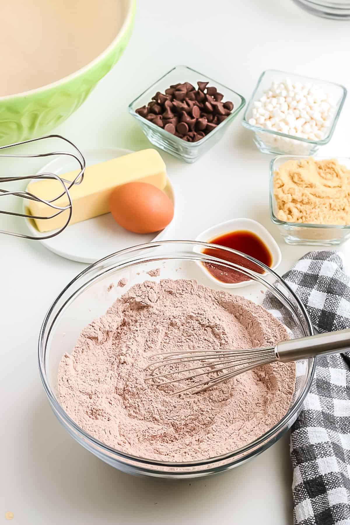 bowl of cookie mix