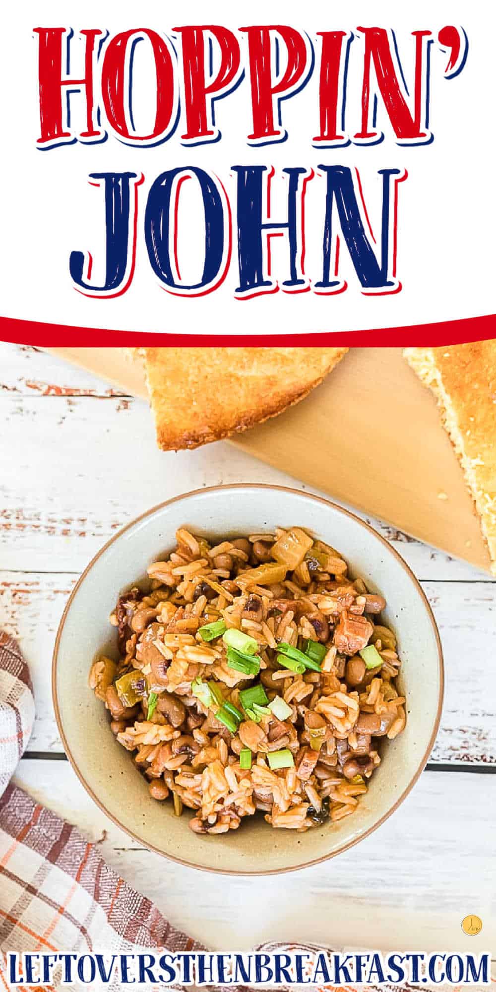 peas and rice with text "hoppin john"