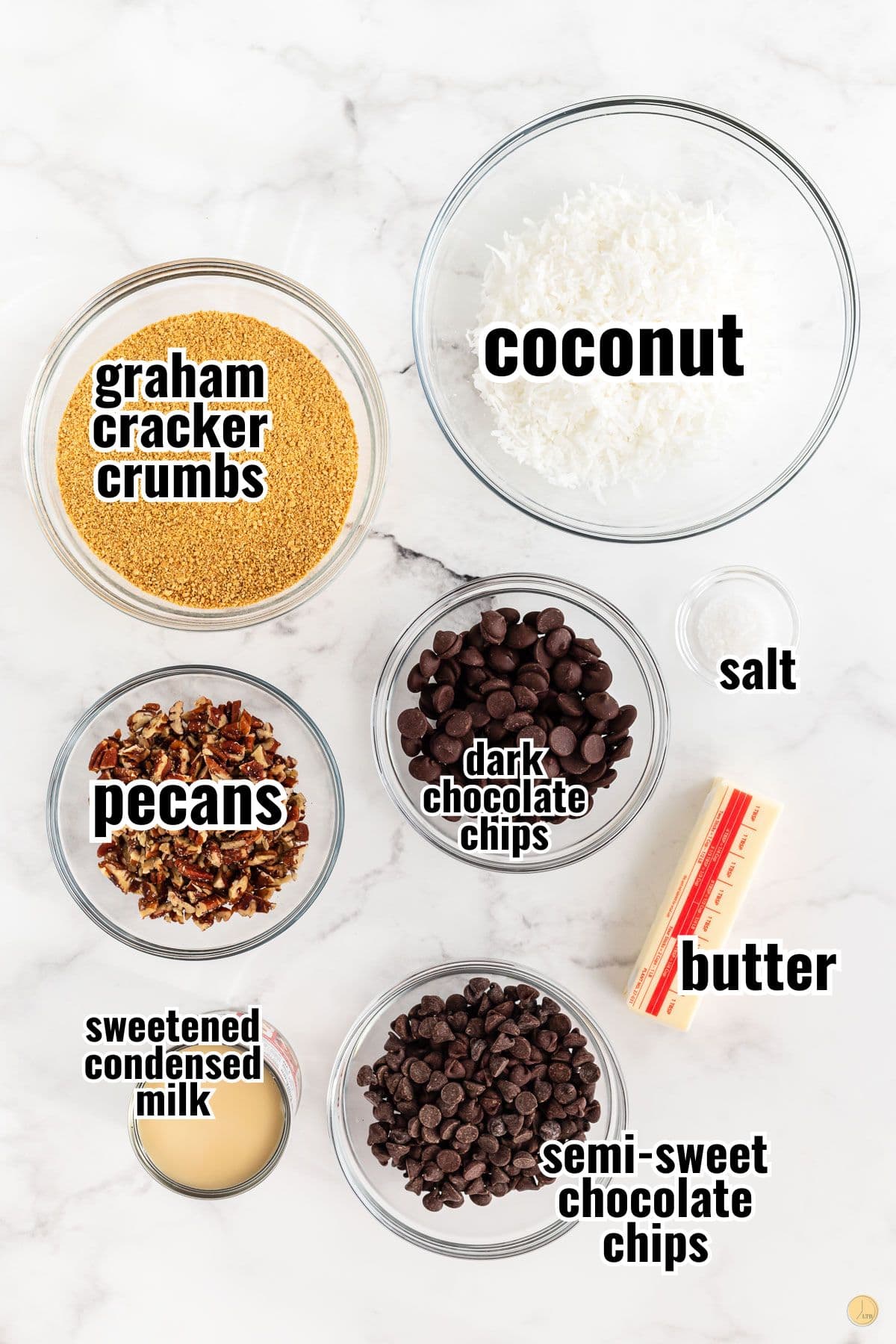 ingredients for 7 layer bars