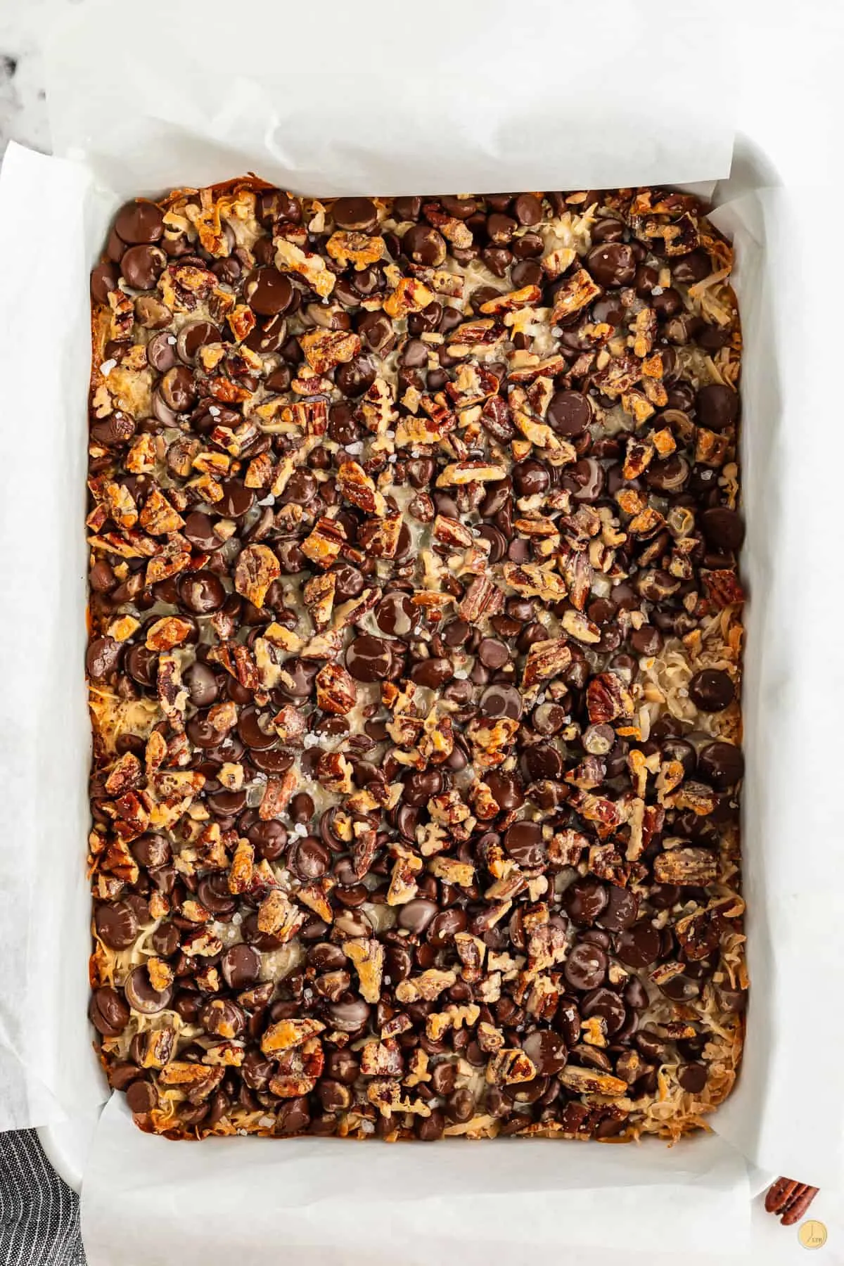 baked tray of seven layer bars
