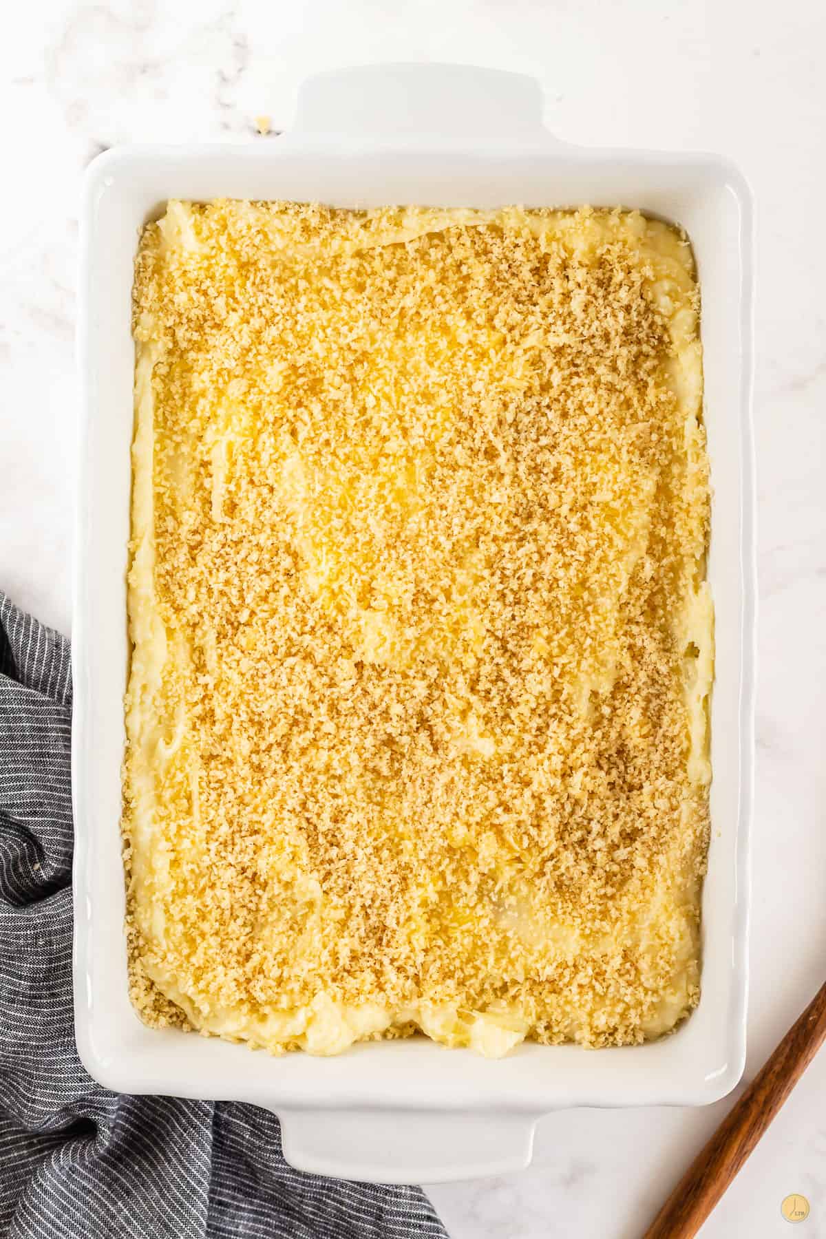 unbaked mashed potato gratin