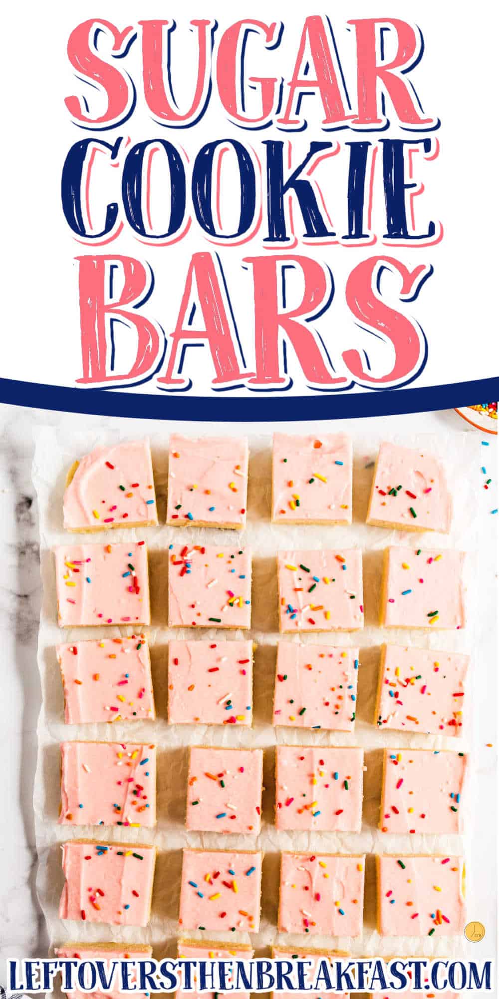cut cookie bars with text "sugar cookie bars"