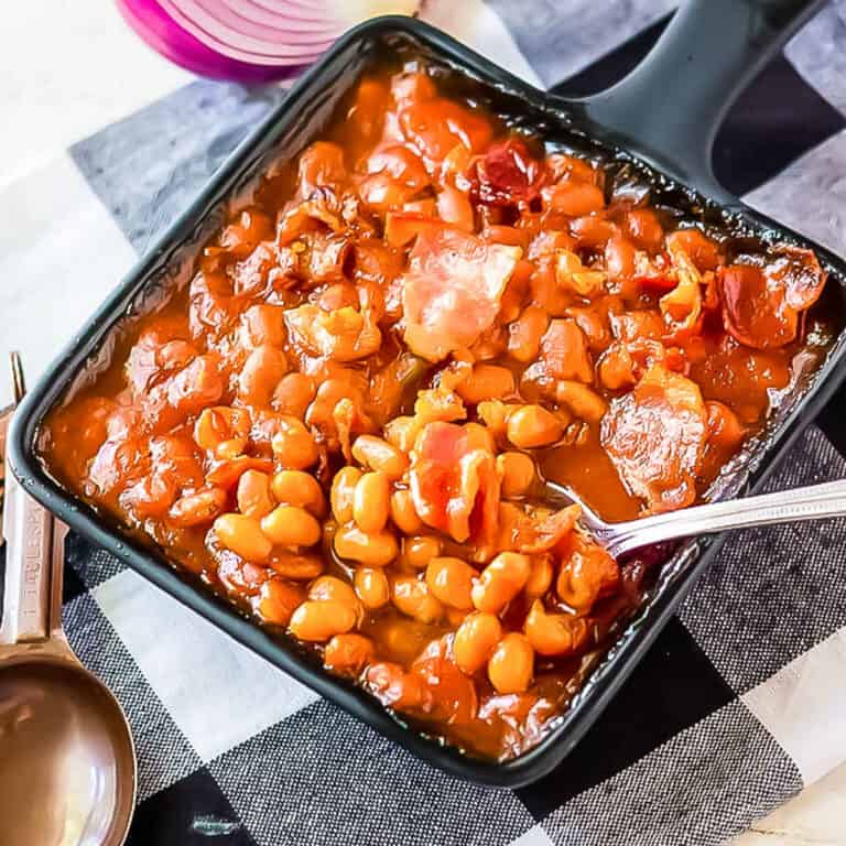 Southern Baked Beans with BBQ and Bacon