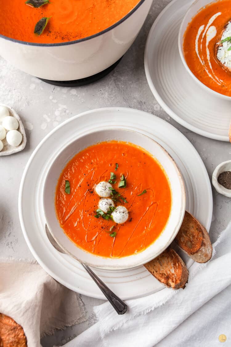 Tomato Basil Soup - Leftovers Then Breakfast