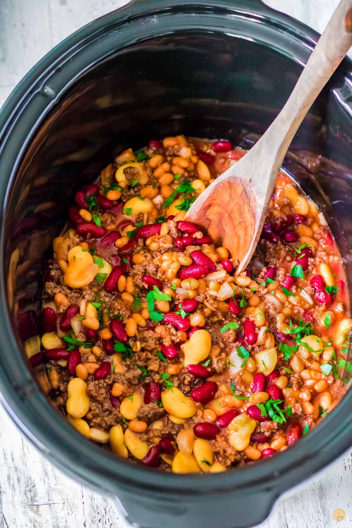 beans in a crockpot