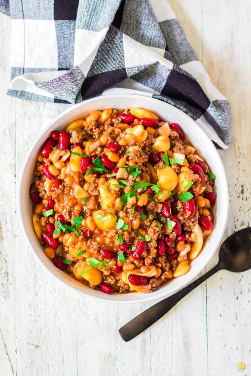 Crockpot Calico Beans - Leftovers Then Breakfast