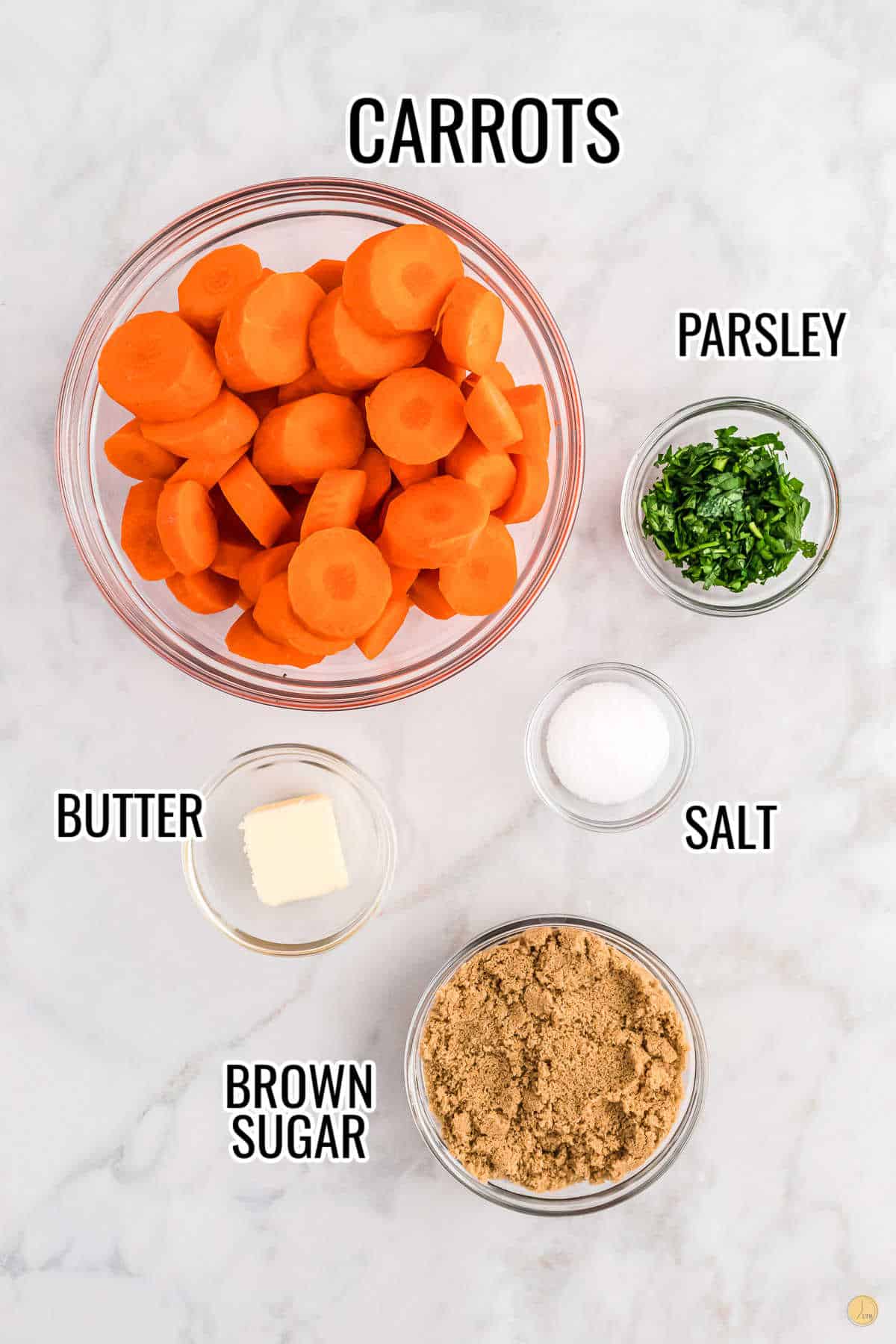 ingredients for carrots with brown sugar