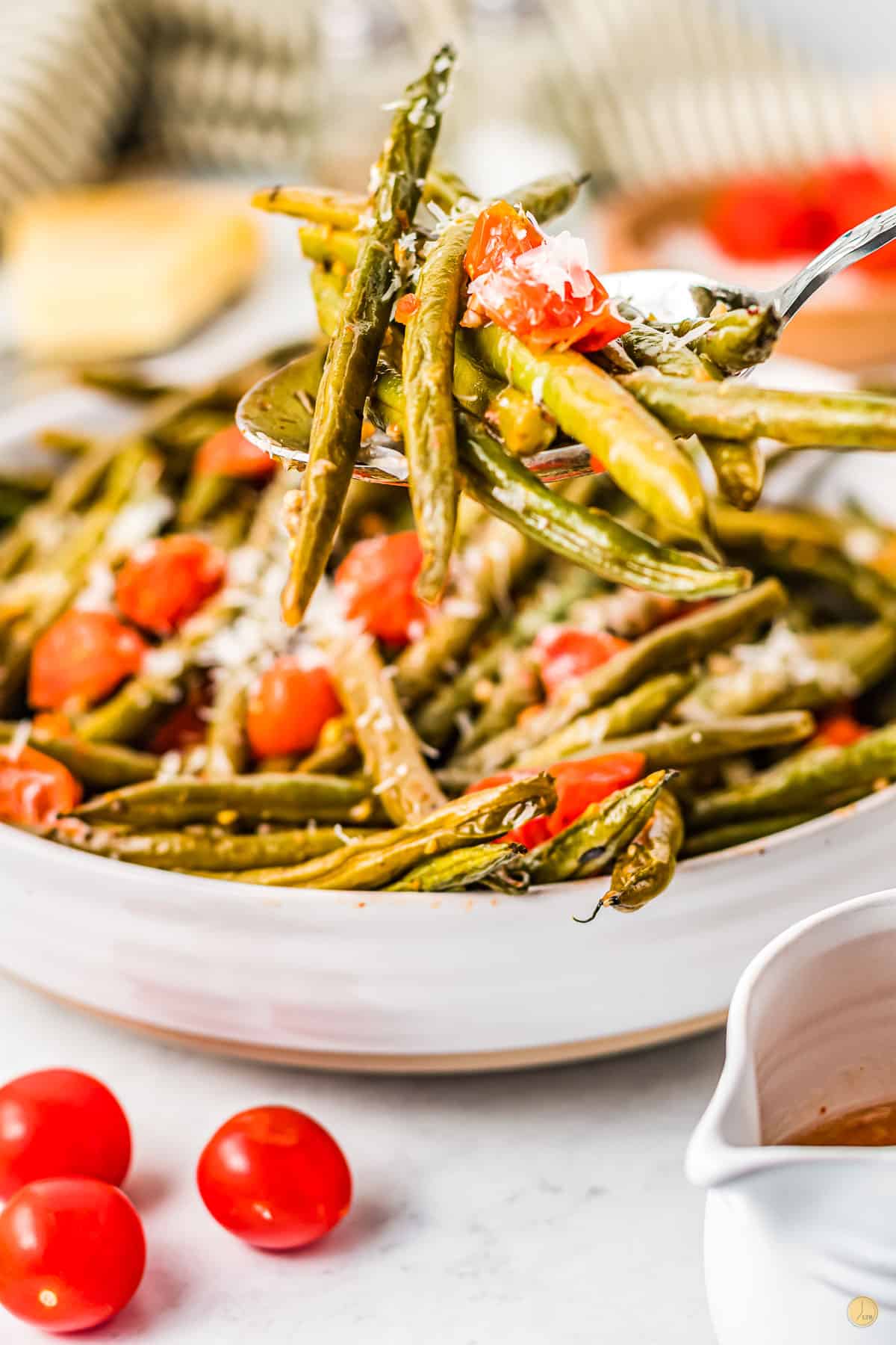 fork of Italian green beans
