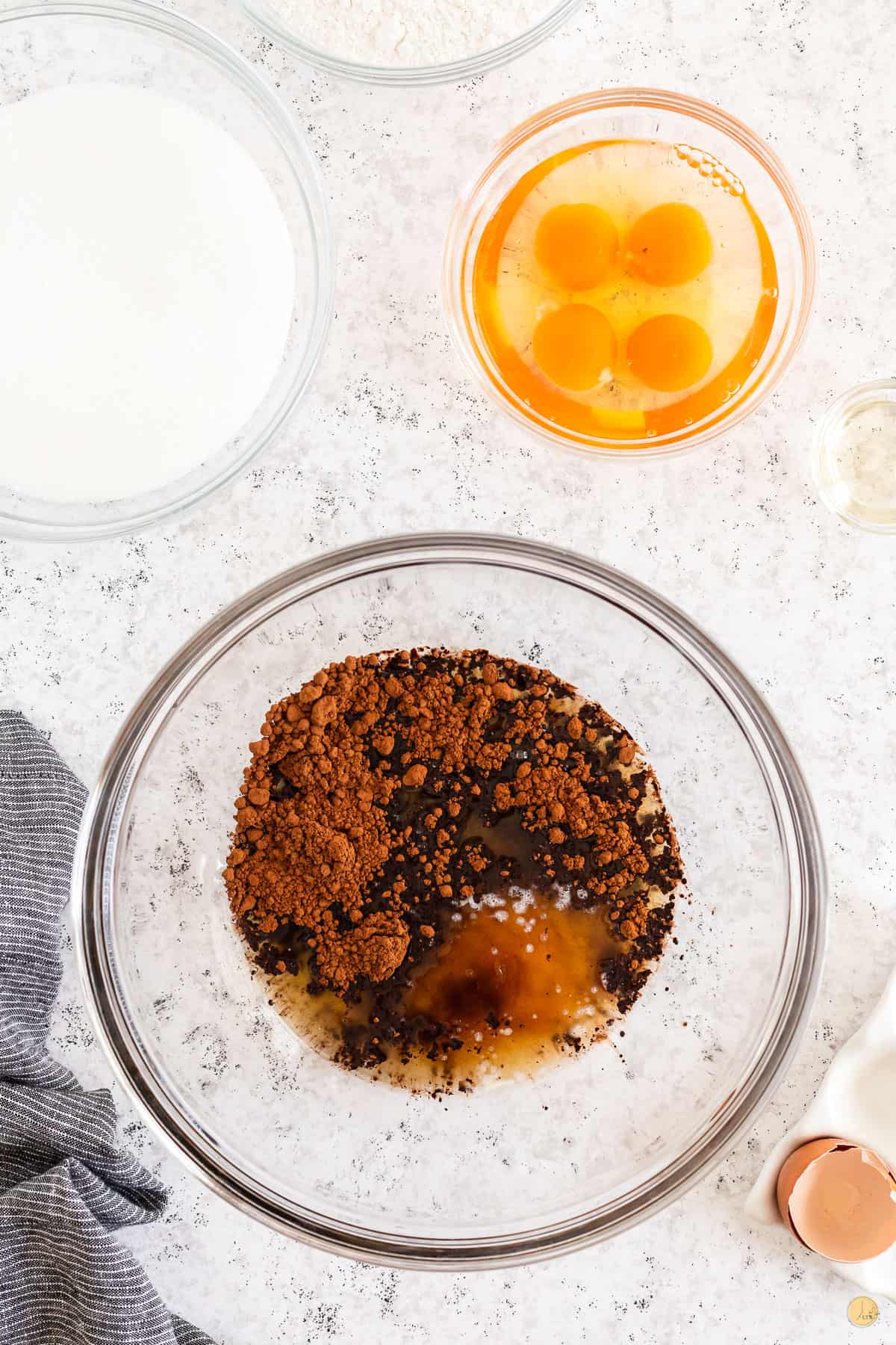 brownie mix in a bowl