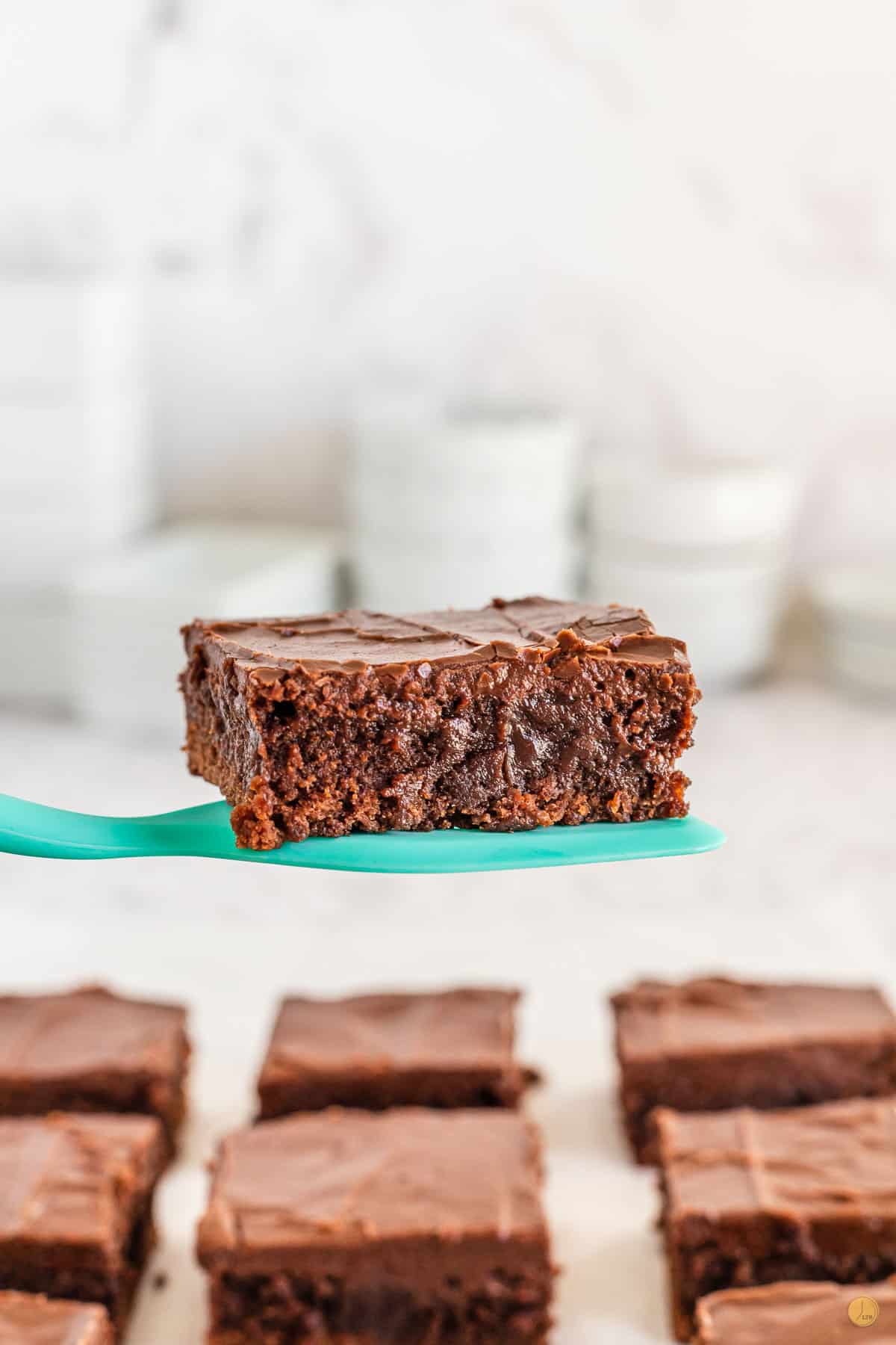 spatula with a lunch lady brownie