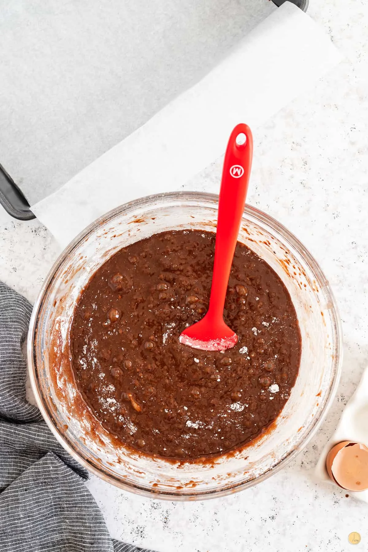 brownie batter in a bowl