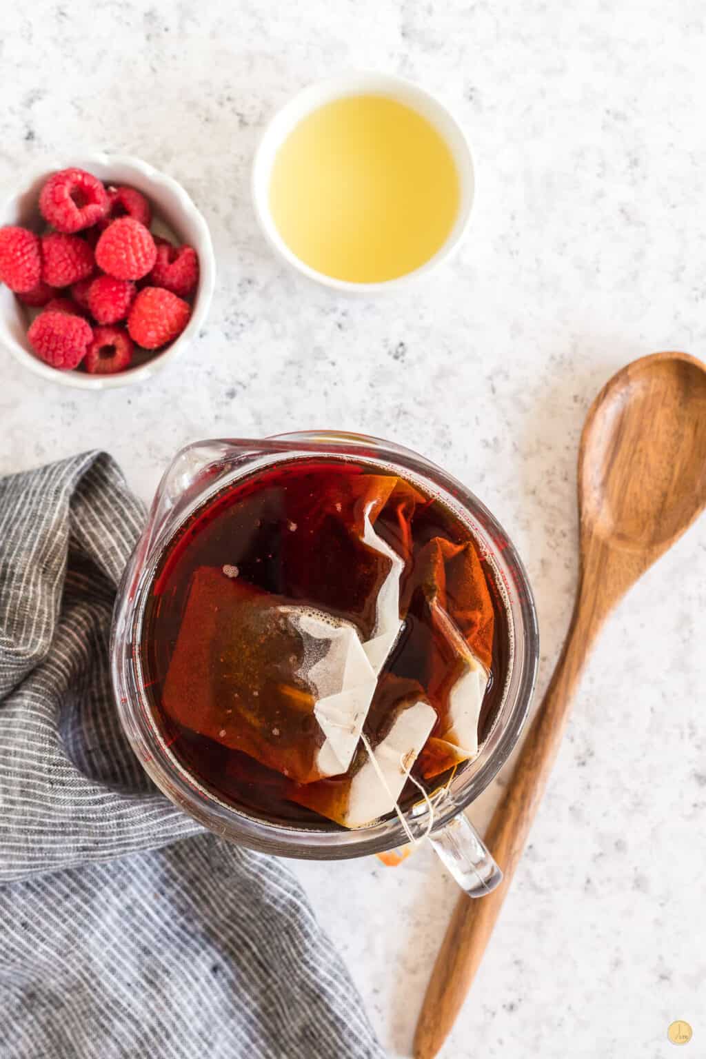 Homemade Raspberry Iced Tea Leftovers Then Breakfast