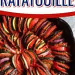 vegetables with text "best dishes to serve with ratatouille"