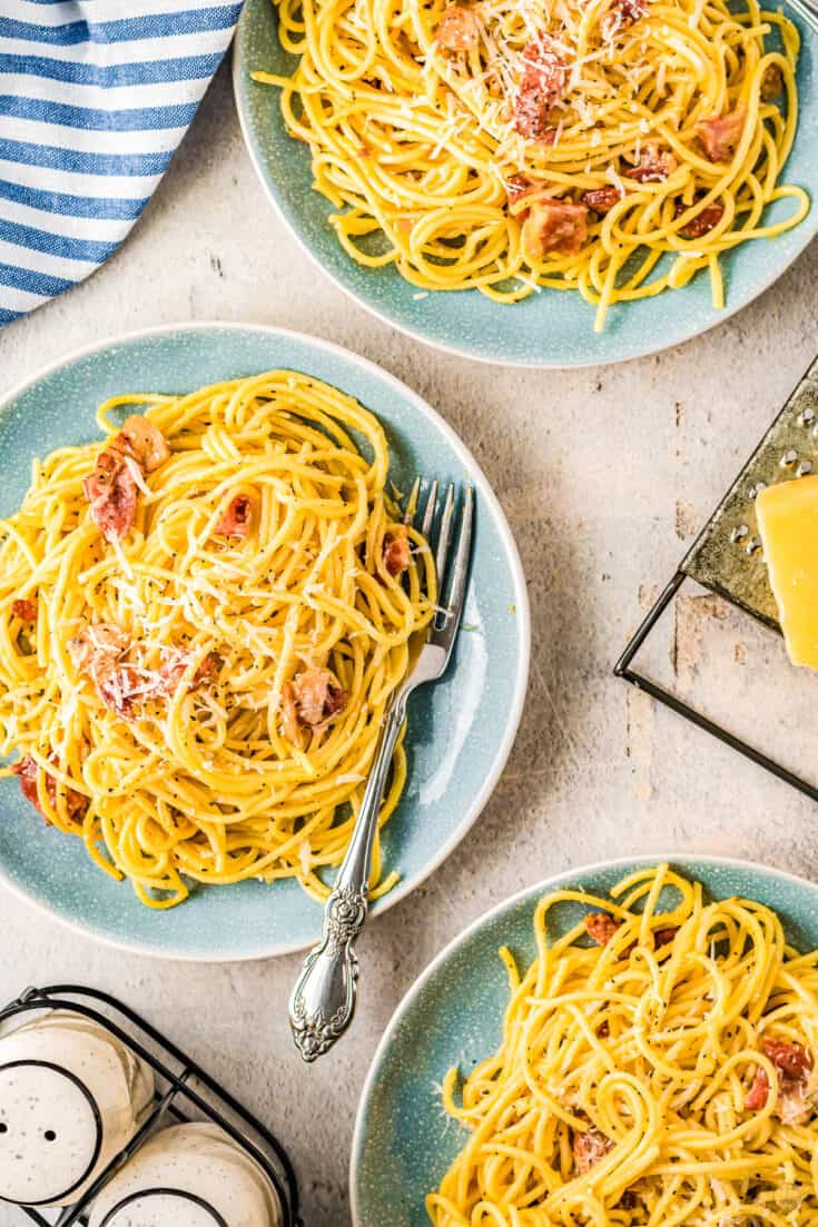 Easy Spaghetti Carbonara - Leftovers Then Breakfast