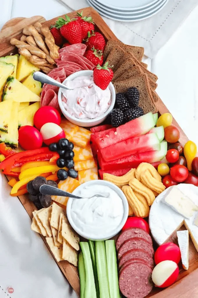 snack board that is perfect for summer finger foods