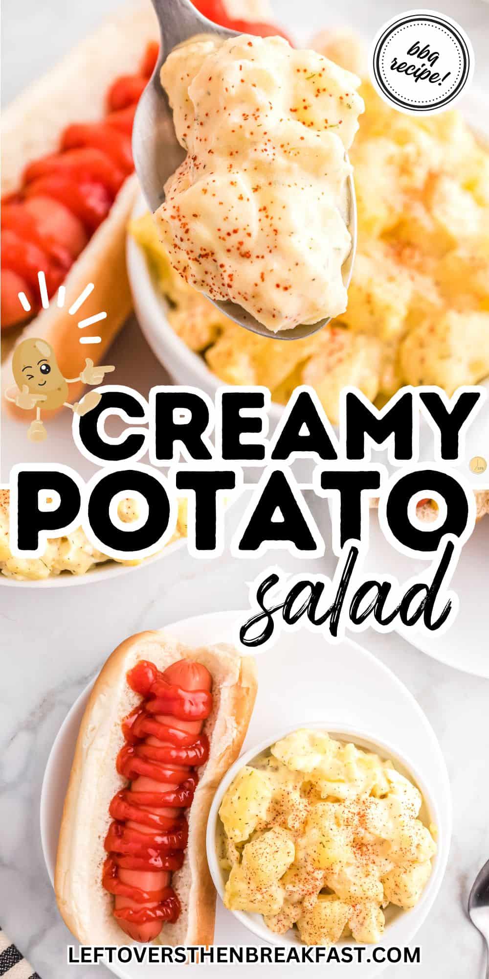 homemade potato salad pinterest pin image