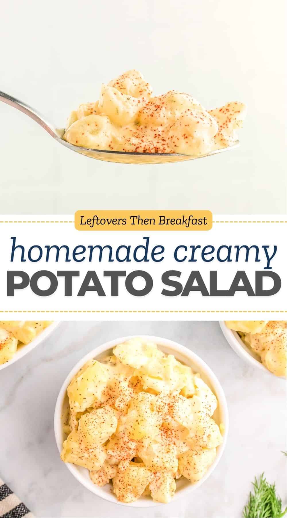 pinterest pin image for homemade potaot salad