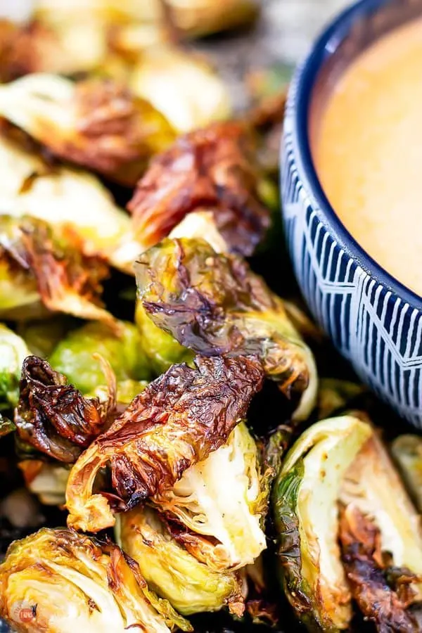 bowl of sprouts to serve with perogies