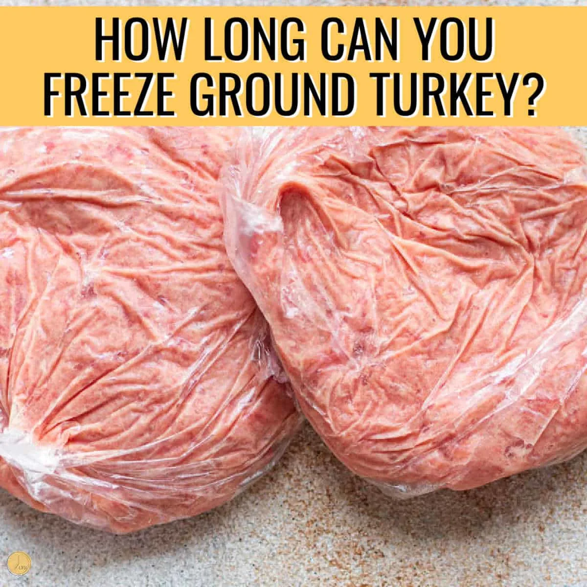 two packages of frozen ground turkey
