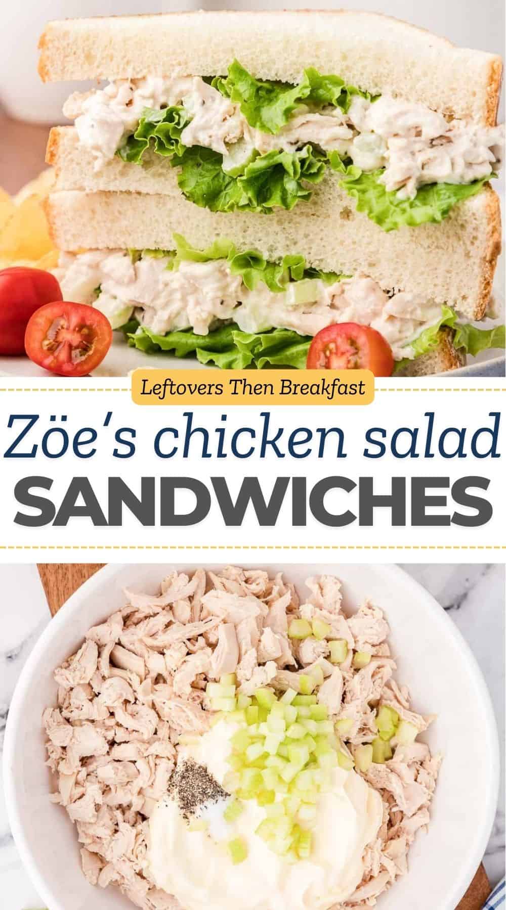 Pinterest pin image for chicken salad recipe