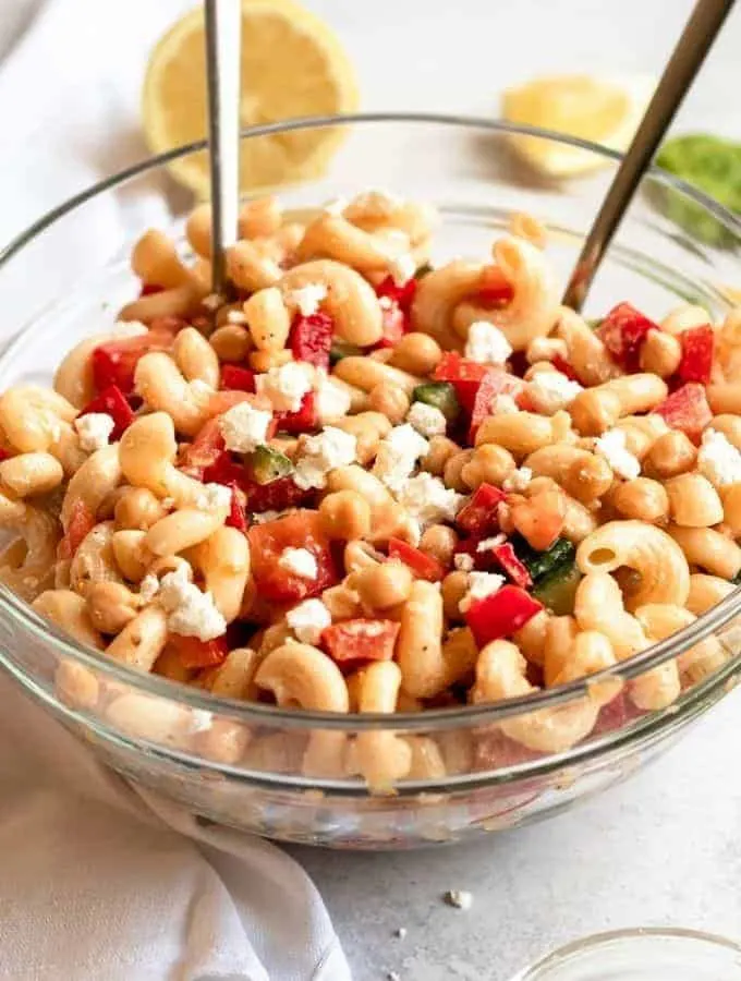 chickpea pasta salad