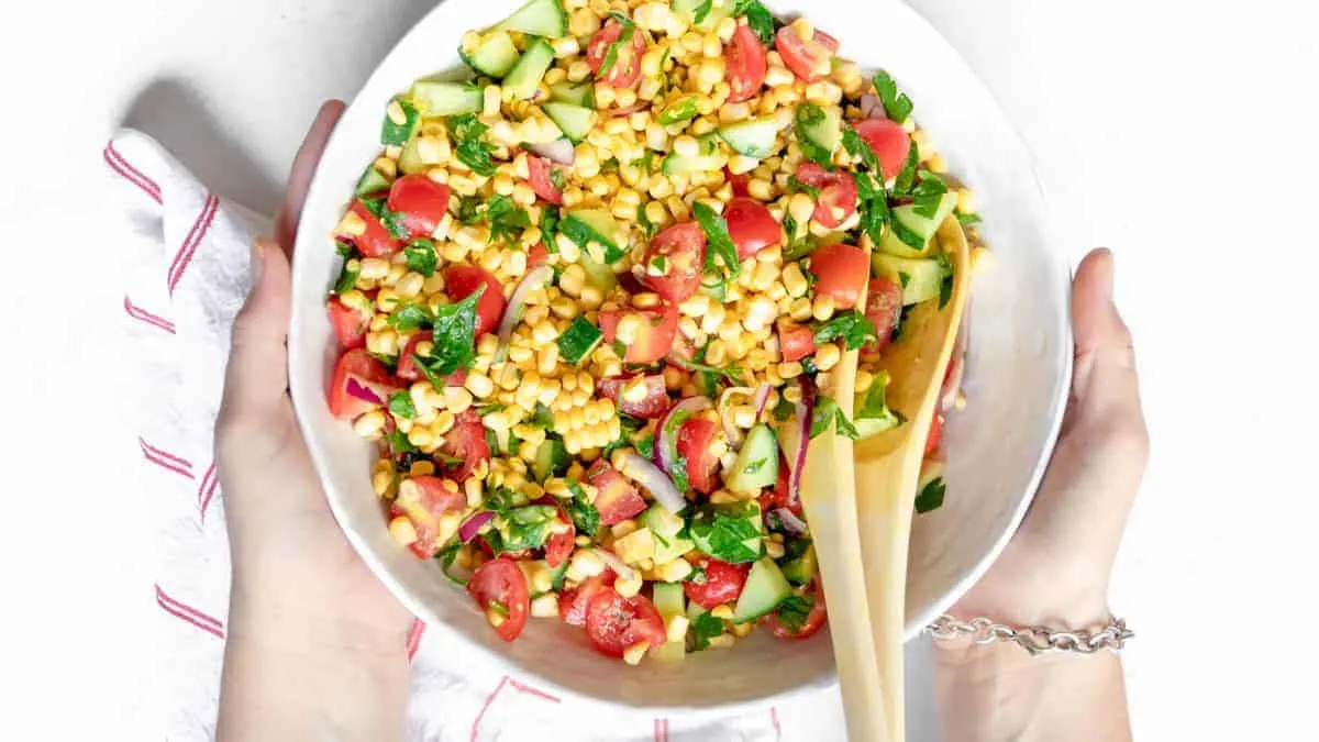 bowl of corn salad