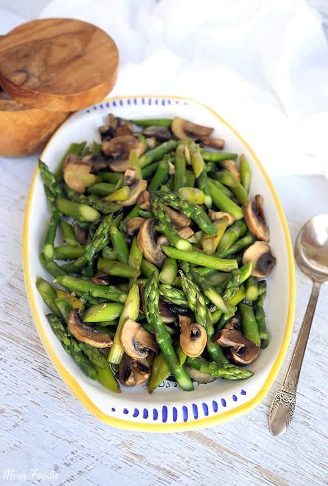 mushrooms and asparagus
