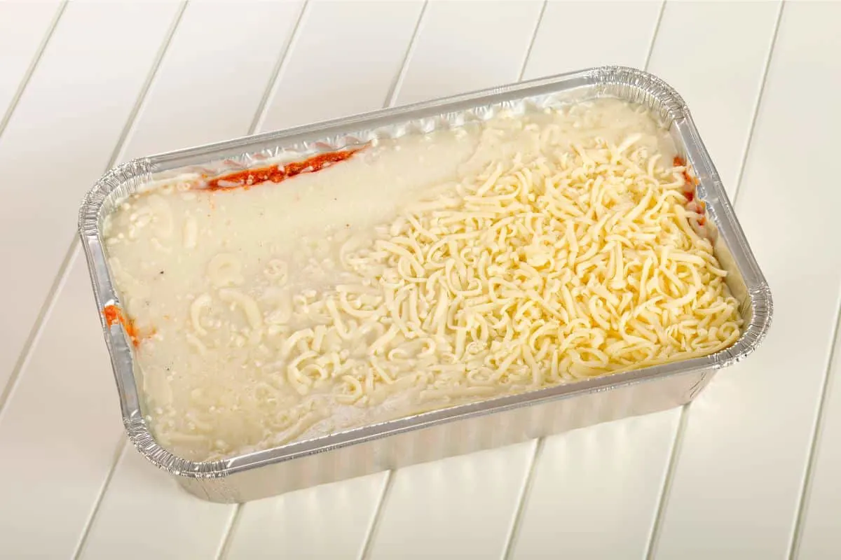 tin of frozen pasta noodles