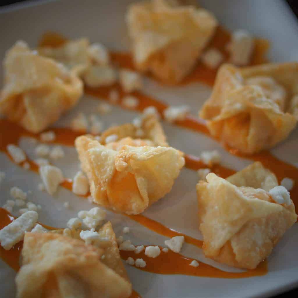 buffalo chicken wontons