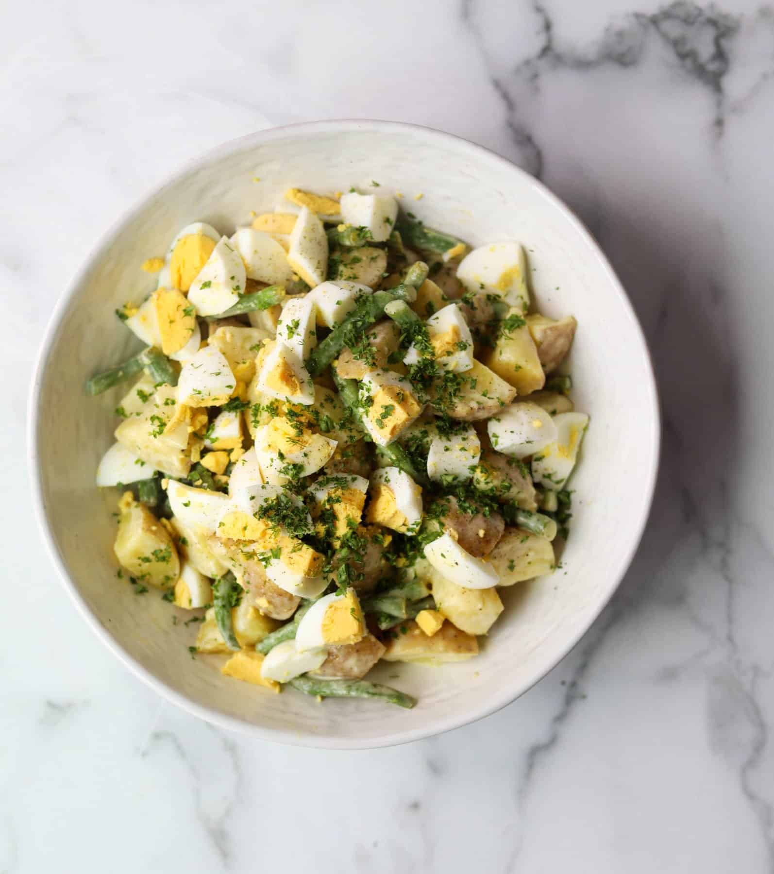 green bean and potato salad