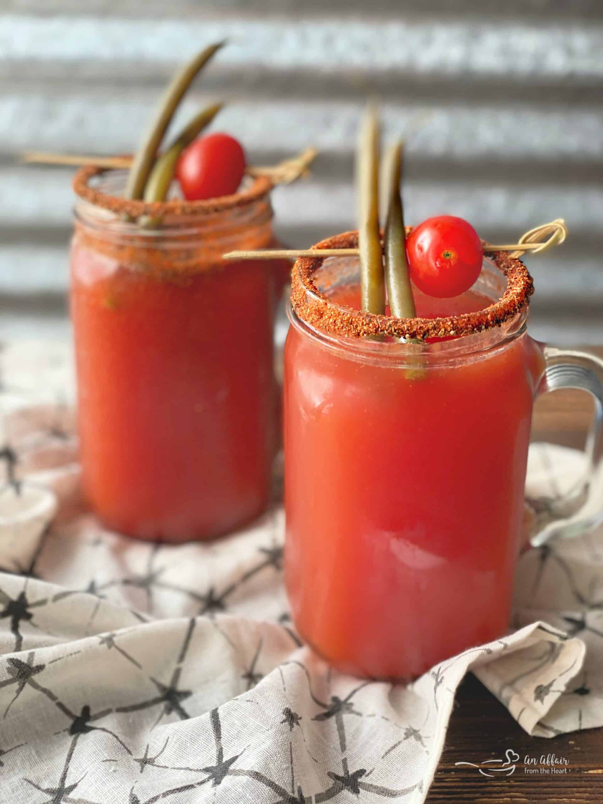 red beer and green beans