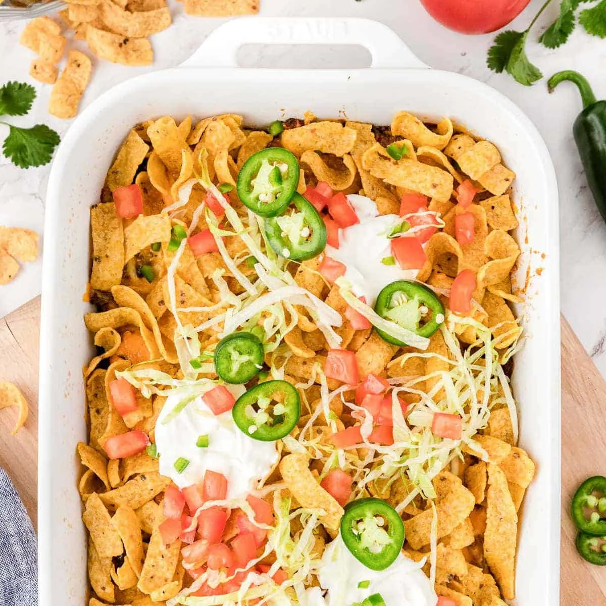 walking taco casserole