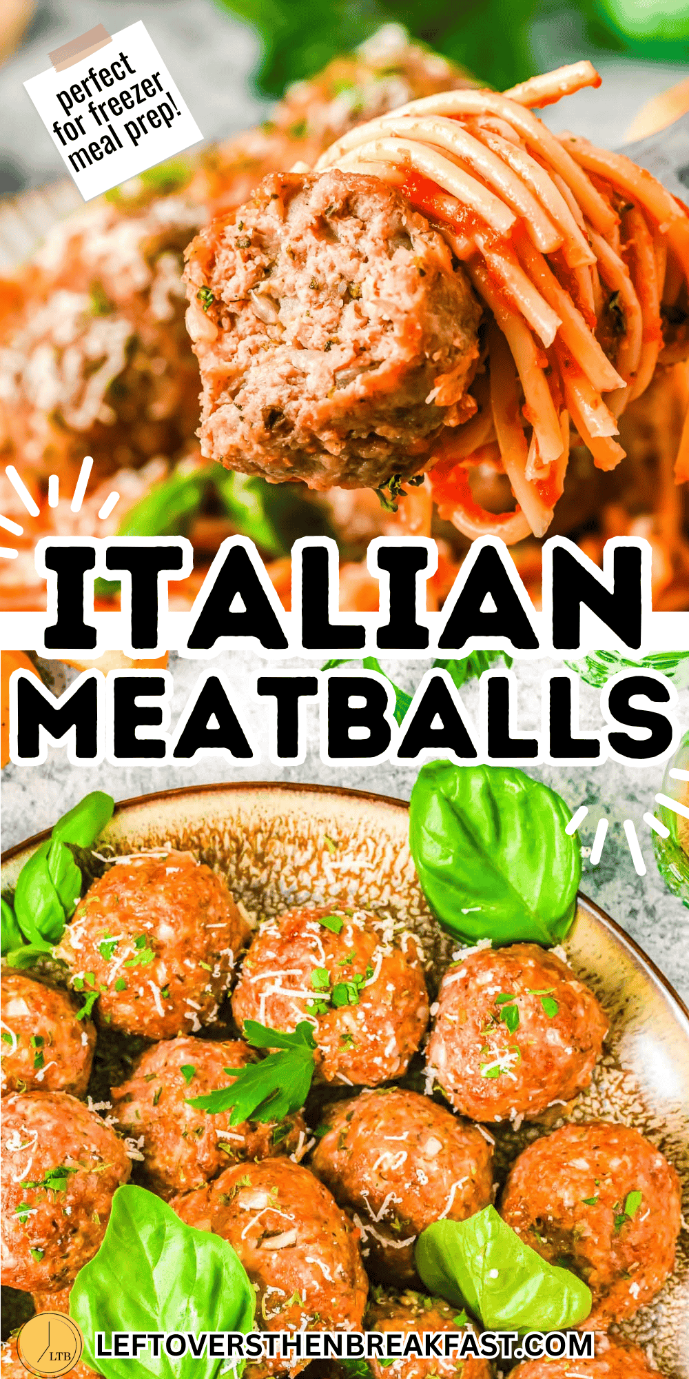 collage of italian meatball pictures for pinterest image