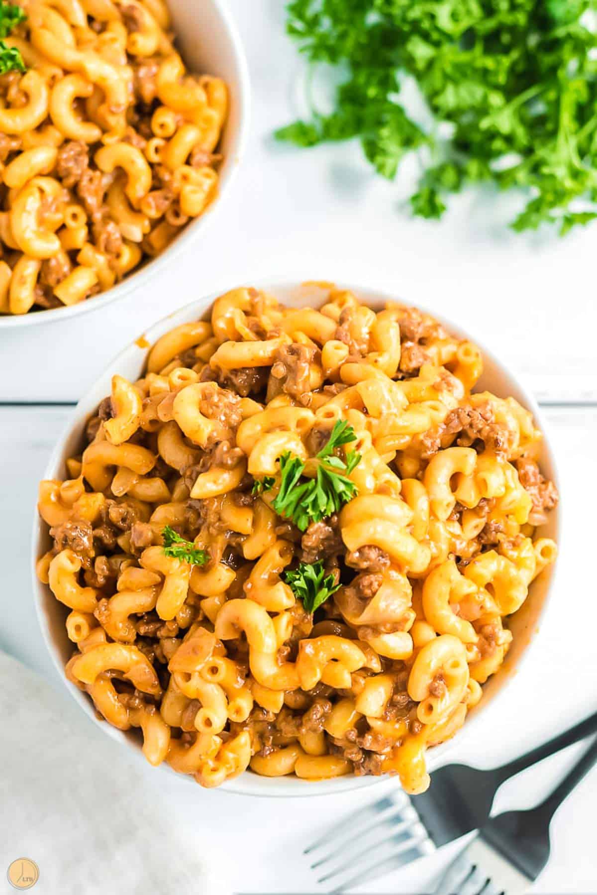 bowl of hamburger helper