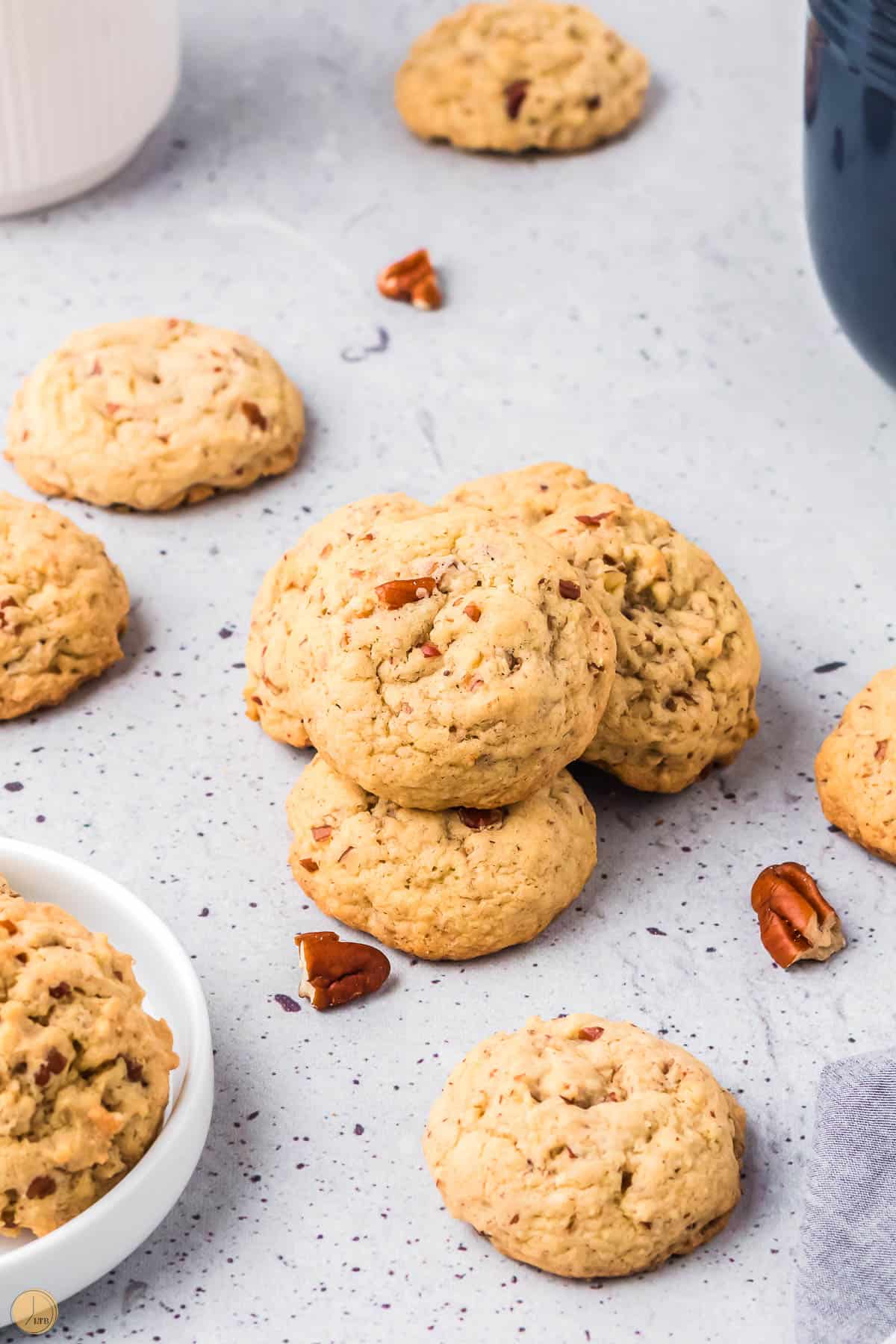 pile of cookies on a counter