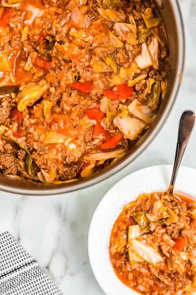Stuffed Cabbage Roll Soup - Leftovers Then Breakfast